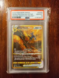2023 Pokemon SWSH Origin Forme Dialga VSTAR Crown Zenith Card PSA 10 - Image 1