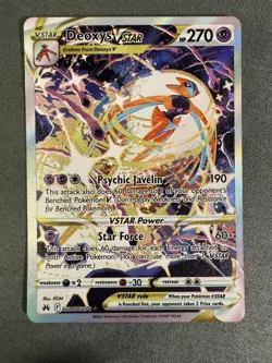 Deoxys VSTAR GG46/GG70 Crown Zenith Galarian Gallery Holo NM Pokemon Card - Image 2