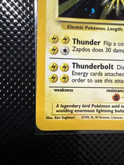 Pokemon TCG Zapdos Holo Card Base Set 2 20/130 LP-NM - Image 3