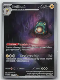 Pokemon Card Bellibolt Illustration Rare SV03: Obsidian Flames 201/197 NM - Image 1