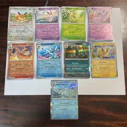 Prismatic Evolutions Complete 9 Card Eeveelution Set 3 Holo & 6 Reverse Holo - Image 1
