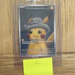 Pokemon Pikachu With Grey Felt Hat 085 Promo Card Pokemon x Van Gogh Museum NM - Image 1