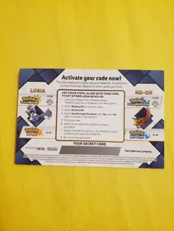 Pokemon VG video game Card Promo Ho-oh + Lugia code unscratched Gamestop 3DS - Image 2
