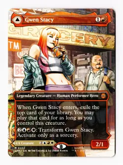 Gwen Stacy (Borderless) 0202 (M) MTG Marvel's Spider-Man (SPM) - Image 1