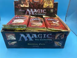 Magic The Gathering 4th Edition Empty Booster Box W. Repacked Boosters - Image 2