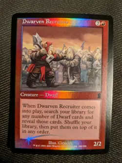 1x Foil Dwarven Recruiter MTG Odyssey LP - EDH Dwarves Commander Magic MTG x1 - Image 1