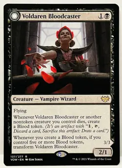 Voldaren Bloodcaster Bloodbat Summoner-#137-Innistrad: Crimson Vow-Regular-NM - Image 1
