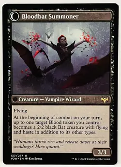Voldaren Bloodcaster Bloodbat Summoner-#137-Innistrad: Crimson Vow-Regular-NM - Image 2