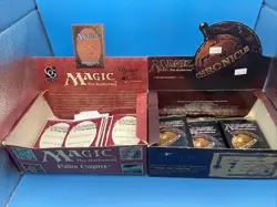 Mtg Chronicles & Fallen Empires Empty Booster Boxes W Repacks For Display - Image 1