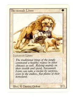 Savannah Lions - Revised Series - 1994 - Magic The Gathering - NM MTG - Image 1