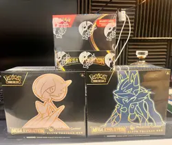Mega Evolution Lot: Pokemon Center ETBs And Enhanced Booster Box Sealed - Image 1