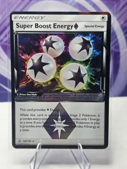 Super Boost Energy 136/156 Prism Star Holo Rare Pokemon Ultra Prism - Image 1