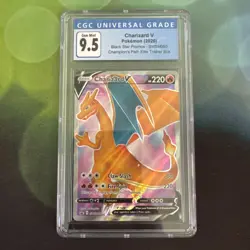 Pokemon - Charizard V SWSH050 Champion’s Path Black Star Promo CGC 9.5 Gem Mint - Image 1