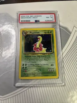 2000 POKEMON NEO GENESIS #11 MEGANIUM-HOLO PSA 8 - Image 1