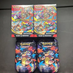 Pokemon TCG 2 Mega Evolution Booster Bundle + 2 Mini Tins Lot of 4 Total New 🔥 - Image 1