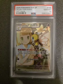 Pokemon Lillie's Ribombee Battle Partners Japanese Art Rare #105 PSA 10 Gem Mint - Image 1
