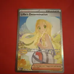 Pokemon TCG Lillie’s Determination Mega Evolution 184/132 SIR English NM In Hand - Image 1