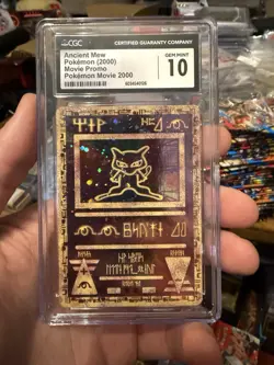 2000 Pokemon Movie Promo Ancient Mew CGC 10 GEM MINT SWIRL ON MEW - Image 1