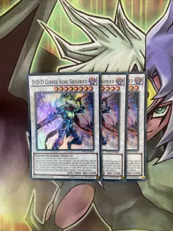 SDPD-EN042 x3 D/D/D Cursed King Siegfried Super Rare Excellent Condition Yugioh - Image 1
