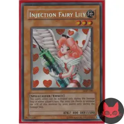 Yugioh Injection Fairy Lily LOD-100 Secret Rare LP - Image 1