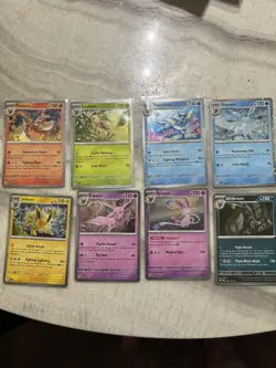 Pokemon TCG Prismatic Evolutions Costco Mini Tin Cosmos Promo Cards Set Of 8 NM - Image 1