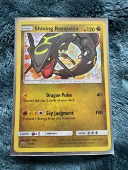 Pokemon Shining Rayquaza Holo Rare Card 56/73 Shining Legends TCG CCG - Image 1
