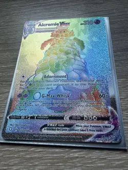 Alcremie Vmax 073/072 Shining Fates - NM Full Art Rainbow Rare Pokemon Card - Image 2