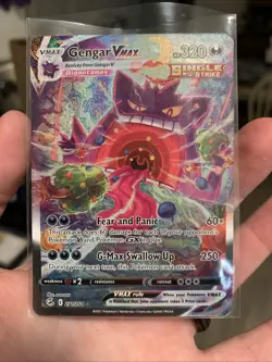 Pokemon Gengar VMAX Alternate Art Holo Card 271/264 Fusion Strike Secret Rare - Image 3
