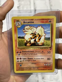 Pokemon TCG Base Set 2 Arcanine Uncommon 33/130 Vintage NM Card WOTC Nintendo - Image 1