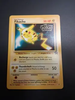 Pokemon Pikachu #4 The First Movie Black Star Promo Card 1999 LP Fast Ship - Image 1