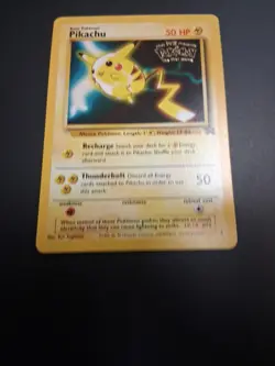 Pokemon Pikachu #4 The First Movie Black Star Promo Card 1999 LP Fast Ship - Image 2