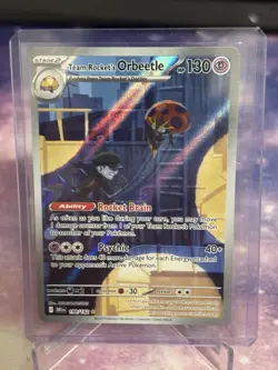 Pokemon TCG Team Rockets Orbeetle Destined Rivals 198/182 Illustration Rare Card - Image 1
