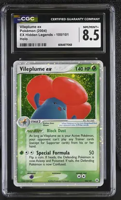 CGC 8.5 Vileplume ex 2004 EX Hidden Legends 100/101 Holo Pokemon Card - Image 1