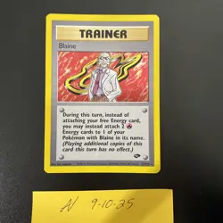Pokemon TCG Blaine Trainer Gym Challenge Holo Card 17/132 Unlimited Rare - Image 1