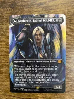 Sephiroth Fabled Soldier Borderless Regular Card (0317) Final Fantasy MTG - Image 2