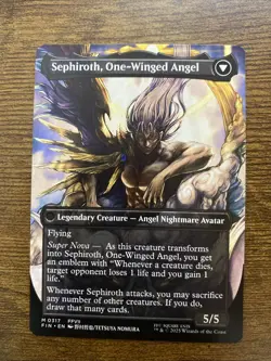 Sephiroth Fabled Soldier Borderless Regular Card (0317) Final Fantasy MTG - Image 3