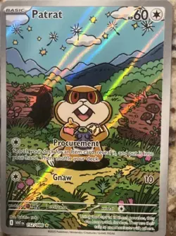 Pokemon Card Patrat 152/086 White Flare Black Bolt Illustration Rare NM/M - Image 1