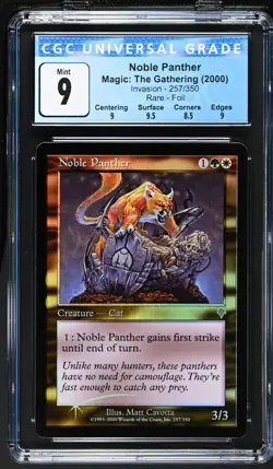 NOBLE PANTHER Invasion Foil Rare CGC 9 Mint MTG [Nostalgium] - Image 1