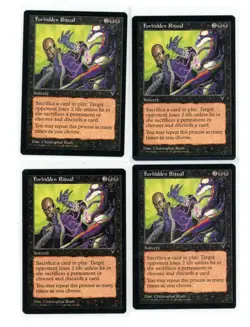 4x Magic MTG Visions FORBIDDEN RITUAL x4 (2) NM (2) LP - Image 1