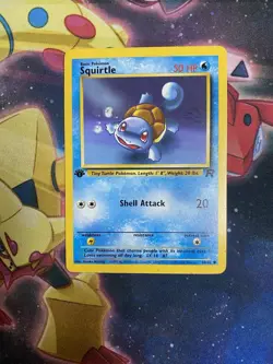 Squirtle 68/82 Team Rocket 1st Edition LP Common Pokemon Card - Image 1