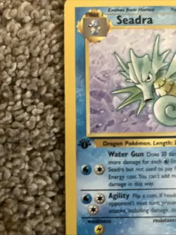 Pokemon TCG Seadra Fossil, 1st Edition Uncommon Card 42/62 - Image 2