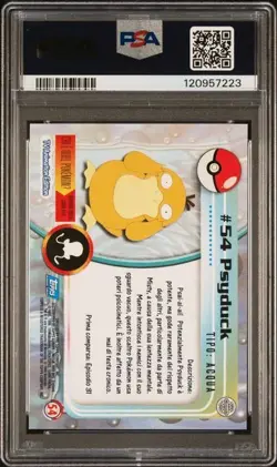 1999 Topps Pokemon Trading Card - Psyduck #54ITALIAN - PSA 8 - Image 2