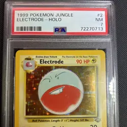 PSA 7 Electrode 1st Edition Jungle 2/64 Pokemon Card Near MINT Holo (38) - Image 4