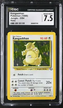 CGC 7.5 Kangaskhan 1999 Jungle 5/64 Holo Pokemon Card - Image 1