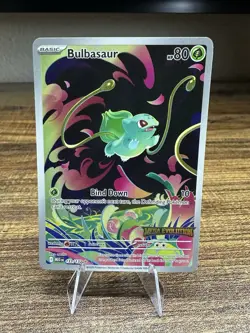 Pokemon Card Bulbasaur 133/132 Mega Evolution Stamped Promo - Image 1