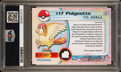 1999 Topps Pokemon Trading Card - Pidgeotto #17 FOIL ITALIAN POP 1 - PSA 9 - Image 2