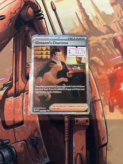 Pokemon TCG Giovanni's Charisma Holo Card 204/165 Scarlet & Violet 151 Series - Image 1