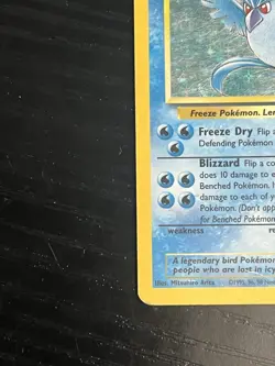 Pokemon TCG Articuno 2/62 Fossil Holo Set Rare Card Vintage WOTC 1999 MP - Image 5