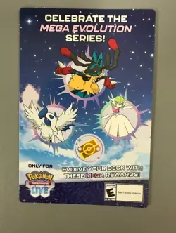Mega Evolutions Pokemon TCG LIVE Code Card NEW 1000 Credits & 8 Ultra Rare - Image 1