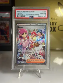 PSA 8 Lacey 172/162 Full Art Trainer Stellar Crown Pokemon Card - Image 1